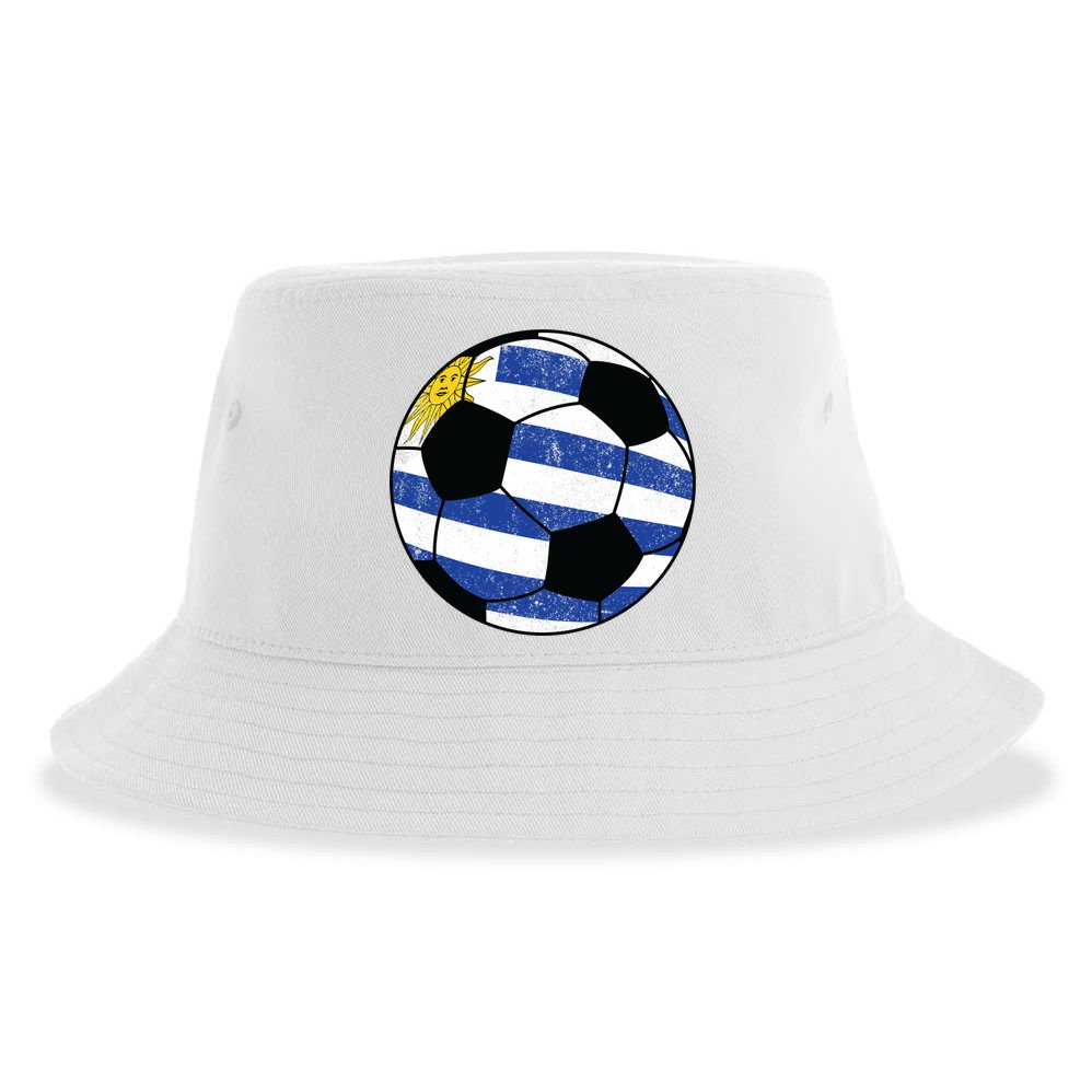 Uruguay soccer ball Sustainable Bucket Hat