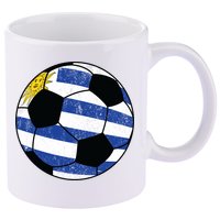 Uruguay soccer ball 11oz C Handle Ceramic Mug