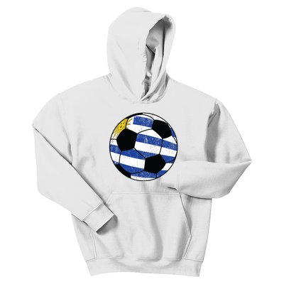 Uruguay soccer ball Kids Hoodie