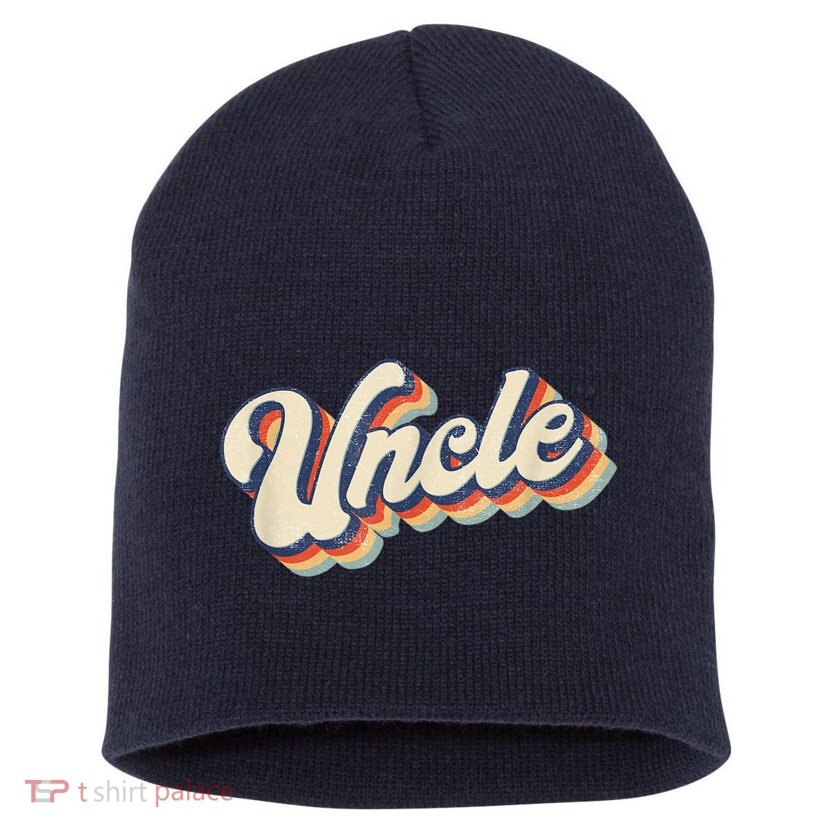 Uncle Retro Vintage Gift Uncle Short Acrylic Beanie