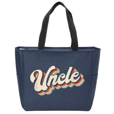 Uncle Retro Vintage Gift Uncle Zip Tote Bag