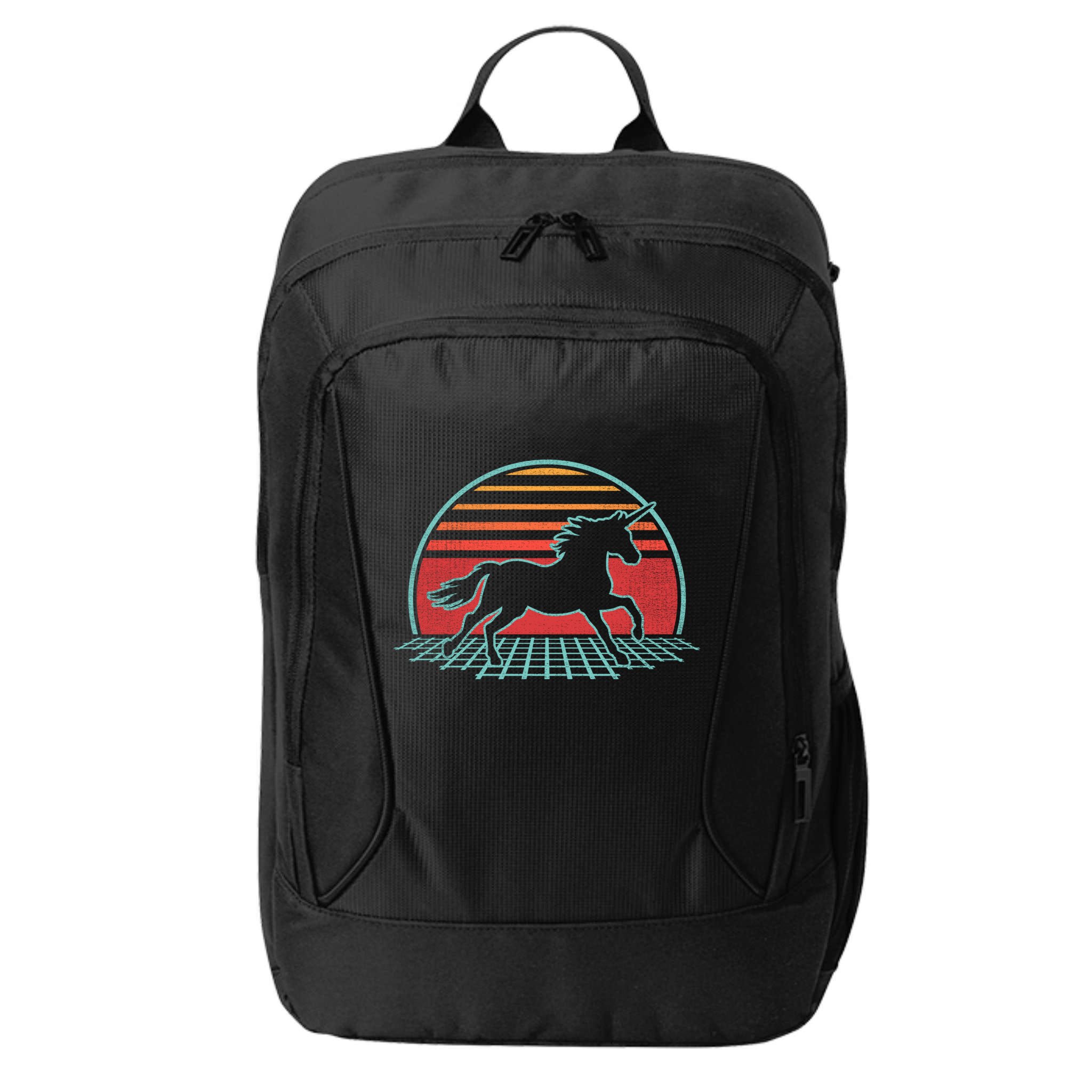 Unicorn Retro Vintage 80s Style Horse Lover Gift Cool Gift City Backpack