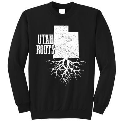 Utah Roots Vintage Usa Patriotic Pride State Map Sweatshirt