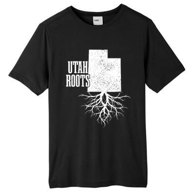 Utah Roots Vintage Usa Patriotic Pride State Map Tall Fusion ChromaSoft Performance T-Shirt