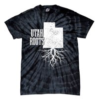 Utah Roots Vintage Usa Patriotic Pride State Map Tie-Dye T-Shirt