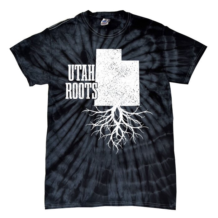 Utah Roots Vintage Usa Patriotic Pride State Map Tie-Dye T-Shirt