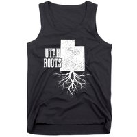 Utah Roots Vintage Usa Patriotic Pride State Map Tank Top