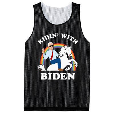 Unicorn Ridin With Biden Funny Joe Biden Mesh Reversible Basketball Jersey Tank