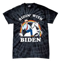 Unicorn Ridin With Biden Funny Joe Biden Tie-Dye T-Shirt