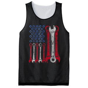 USA Red White Blue American Flag Mechanic Mesh Reversible Basketball Jersey Tank