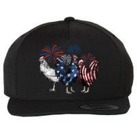 Usa Red White And Blue Retro 4th Of July American Chicken Wool Snapback Cap