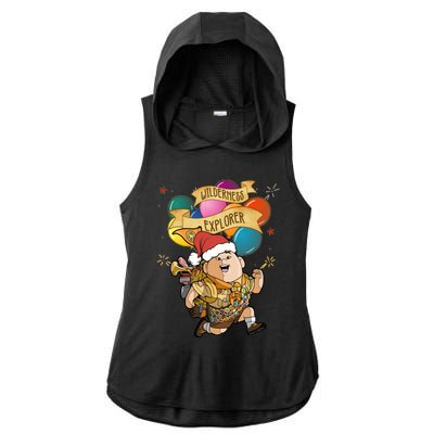 Up Russell Wilderness Explorer Balloons Merry Christmas Family Matching Ladies PosiCharge Tri-Blend Wicking Draft Hoodie Tank