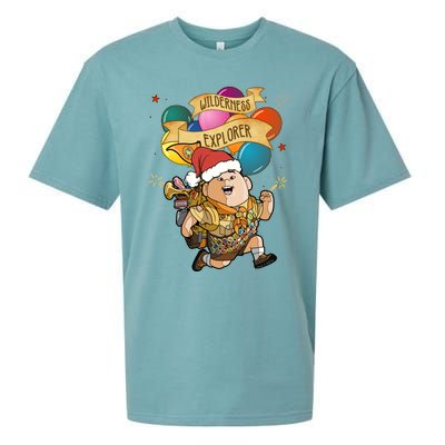 Up Russell Wilderness Explorer Balloons Merry Christmas Family Matching Sueded Cloud Jersey T-Shirt