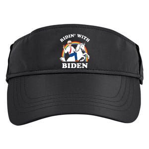 Unicorn Ridin With Biden Funny Joe Biden Adult Drive Performance Visor