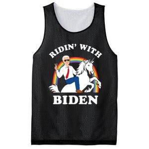 Unicorn Ridin With Biden Funny Joe Biden Mesh Reversible Basketball Jersey Tank