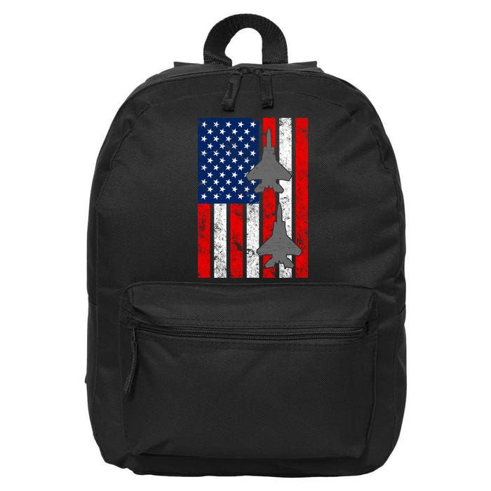 US Air Force Jets Distressed Flag 16 in Basic Backpack