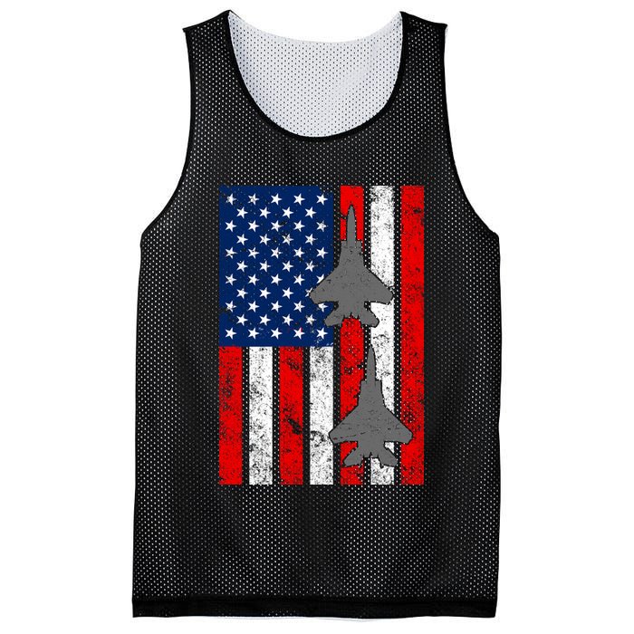 US Air Force Jets Distressed Flag Mesh Reversible Basketball Jersey Tank