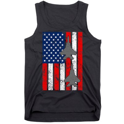 US Air Force Jets Distressed Flag Tank Top