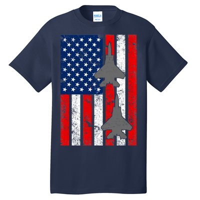 US Air Force Jets Distressed Flag Tall T-Shirt