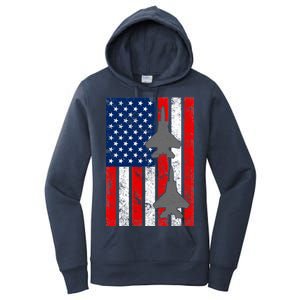 US Air Force Jets Distressed Flag Women's Pullover Hoodie