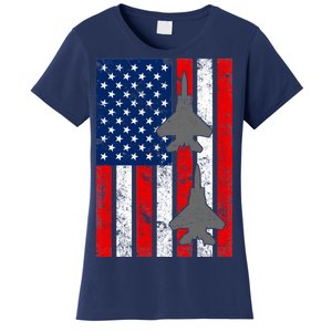 US Air Force Jets Distressed Flag Women's T-Shirt