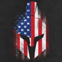 US American Spartan 7 Panel Mesh Trucker Snapback Hat