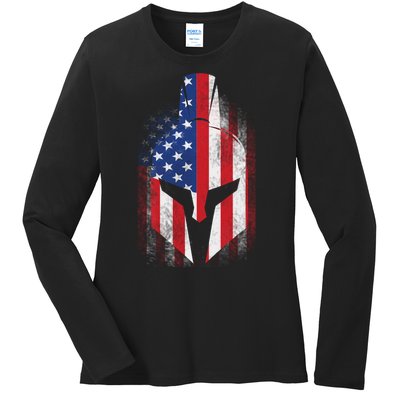 US American Spartan Ladies Long Sleeve Shirt