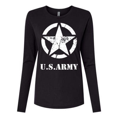 US Army Vintage Logo Womens Cotton Relaxed Long Sleeve T-Shirt