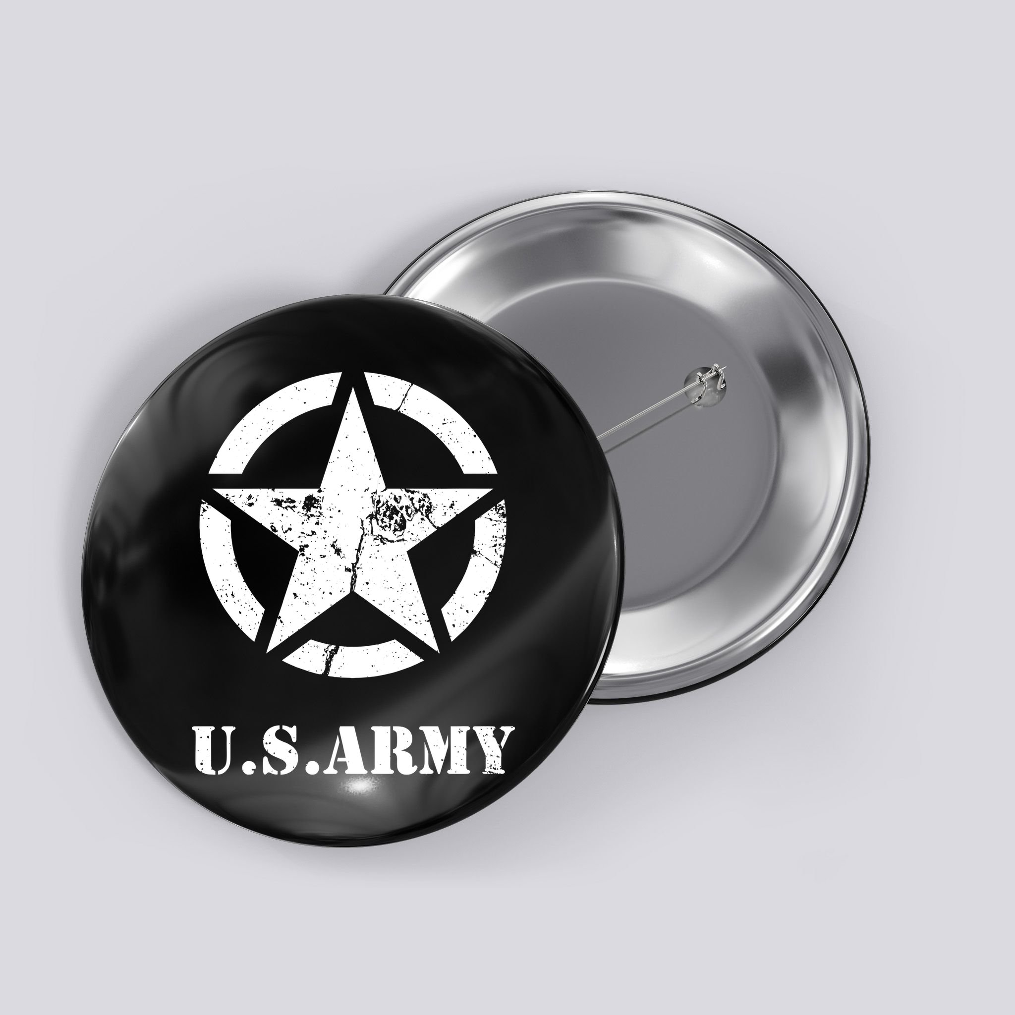 US Army Vintage Logo Button