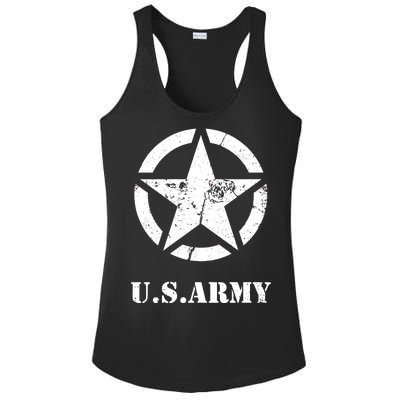 US Army Vintage Logo Ladies PosiCharge Competitor Racerback Tank