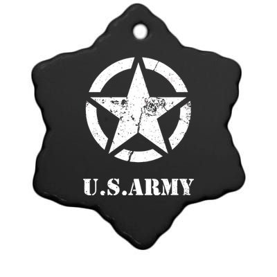 US Army Vintage Logo Ceramic Star Ornament