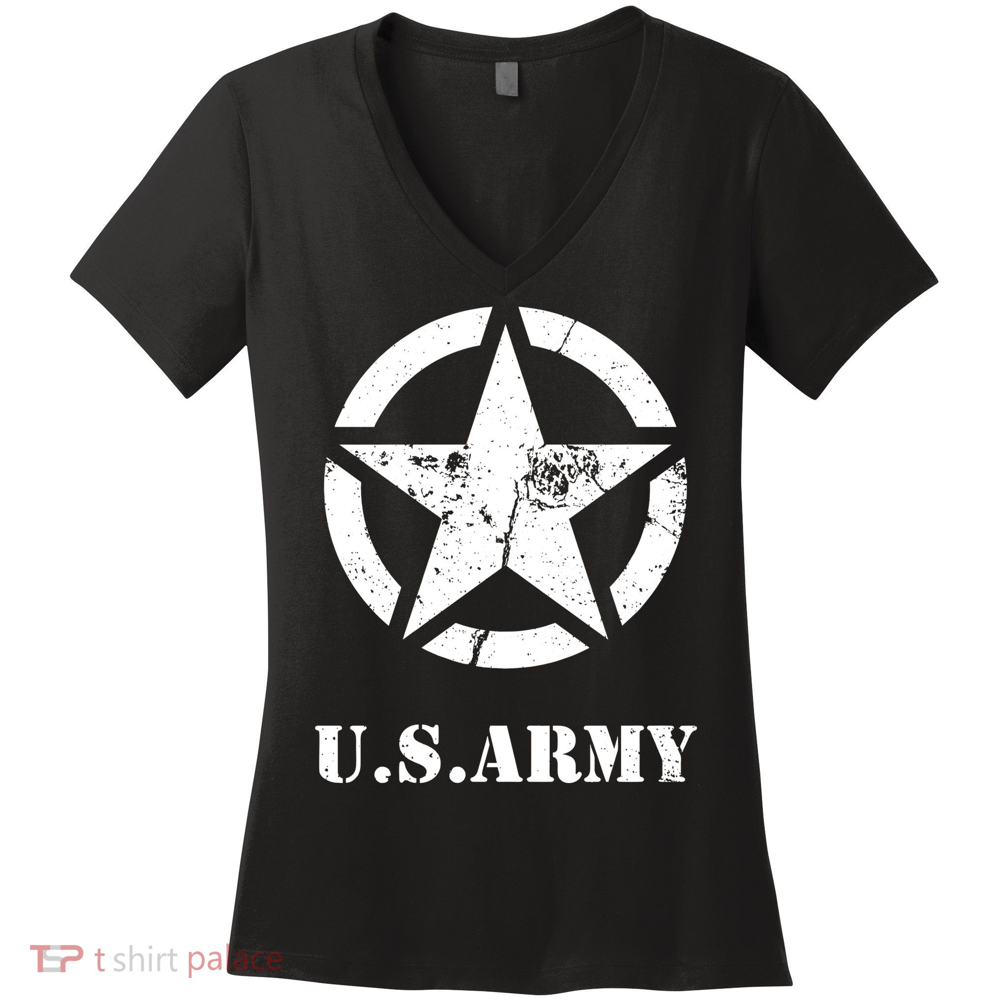 US Army Vintage Logo Women's V-Neck T-Shirt