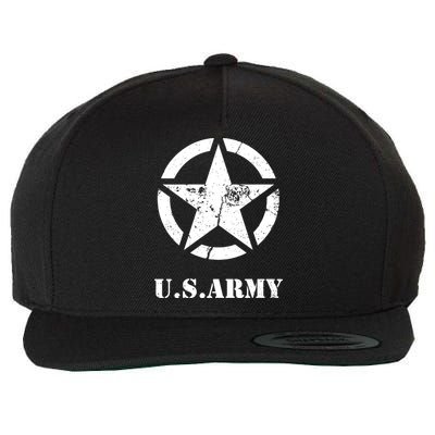 US Army Vintage Logo Wool Snapback Cap