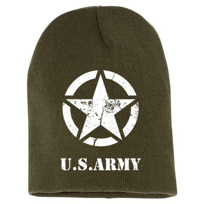 US Army Vintage Logo Short Acrylic Beanie