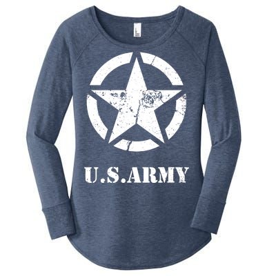 US Army Vintage Logo Women's Perfect Tri Tunic Long Sleeve Shirt