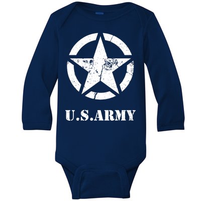 US Army Vintage Logo Baby Long Sleeve Bodysuit