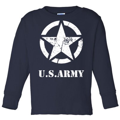 US Army Vintage Logo Toddler Long Sleeve Shirt