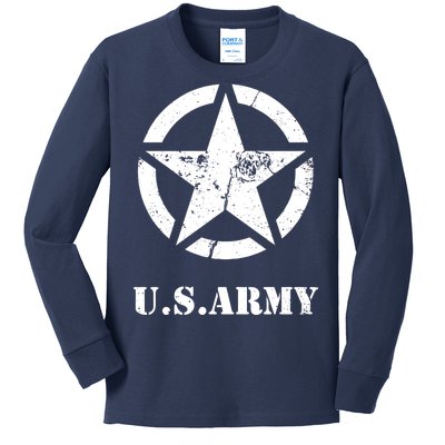 US Army Vintage Logo Kids Long Sleeve Shirt