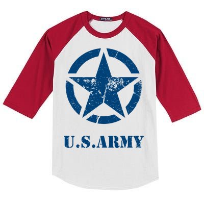 US Army Vintage Logo Kids Colorblock Raglan Jersey