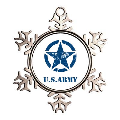 US Army Vintage Logo Metallic Star Ornament