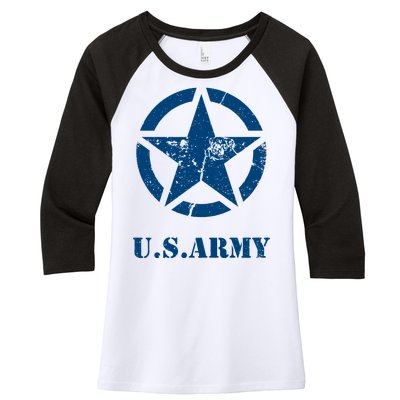 US Army Vintage Logo Women's Tri-Blend 3/4-Sleeve Raglan Shirt