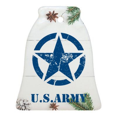 US Army Vintage Logo Ceramic Bell Ornament