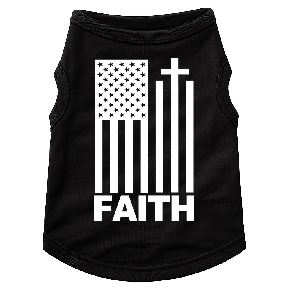 US Christian Cross Flag Faith Doggie Tank
