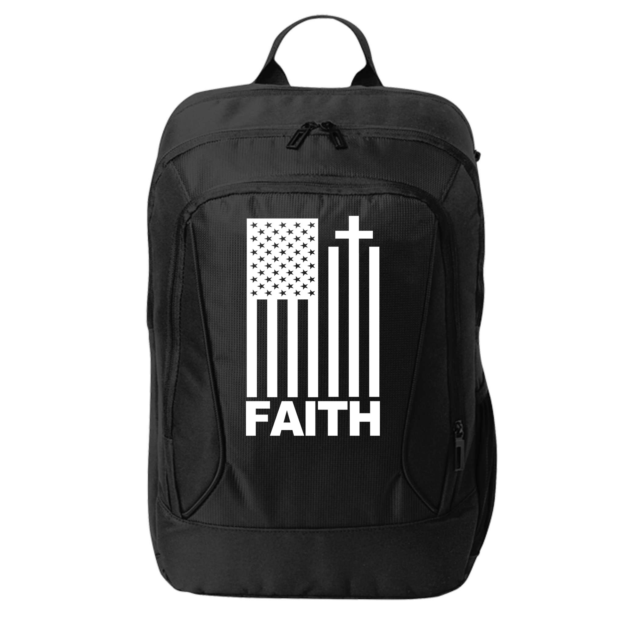 US Christian Cross Flag Faith City Backpack
