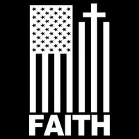 US Christian Cross Flag Faith Button