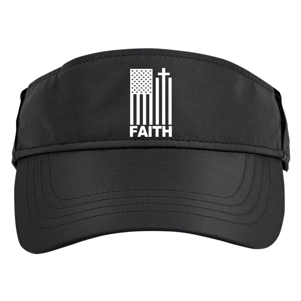 US Christian Cross Flag Faith Adult Drive Performance Visor