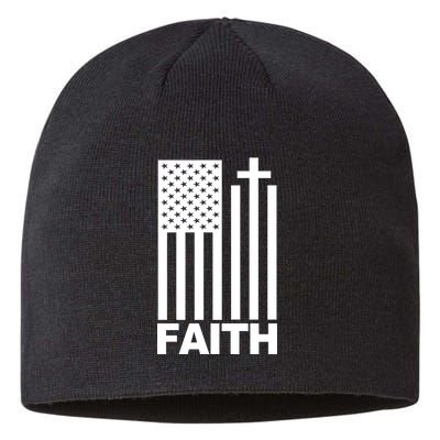 US Christian Cross Flag Faith Sustainable Beanie