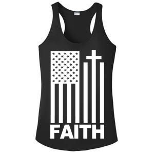 US Christian Cross Flag Faith Ladies PosiCharge Competitor Racerback Tank