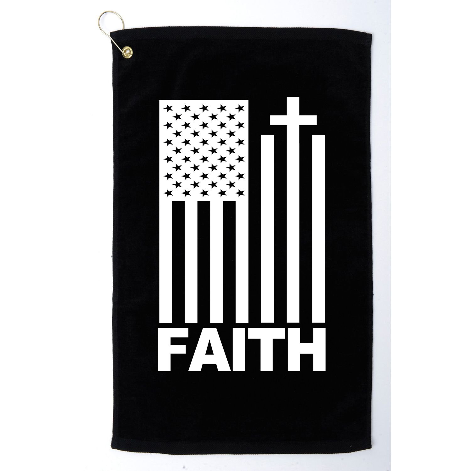 US Christian Cross Flag Faith Golf Towel