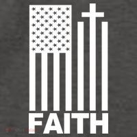 US Christian Cross Flag Faith Vector Backpack